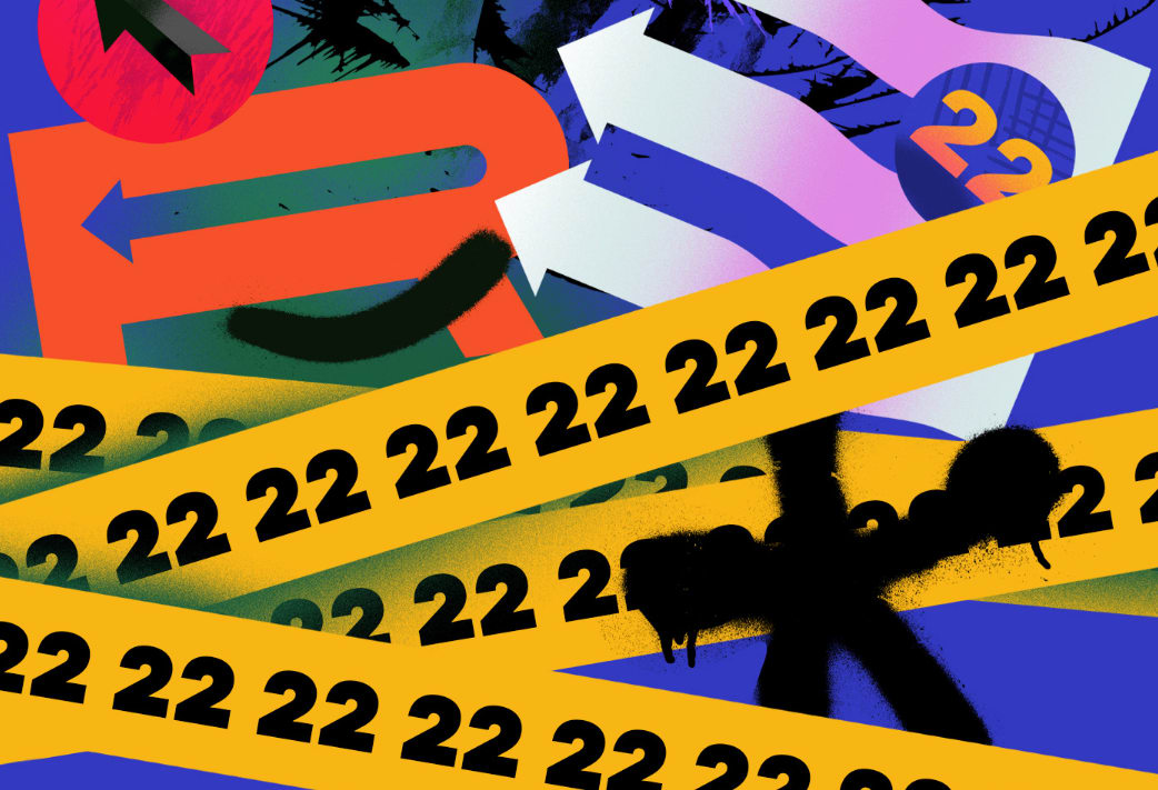 Ein Beispiel für den 2024-Grafikdesign-Trend Graffiti
